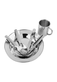 normani® - Camping Geschirrset 7-Teilig - Silber