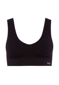 BeeDees® - Damen Bustier Comfee Crop Top mit herausnehmbaren Cups - aubergine