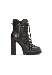 Kazar - Avantgardistische Booties mit dekorativer Schnürung - Schwarz