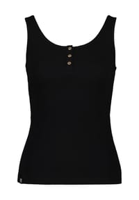 ALIFE AND KICKIN® - Top Basic Hazel, Henley-Ausschnitt, für Damen - 9000  BLACK