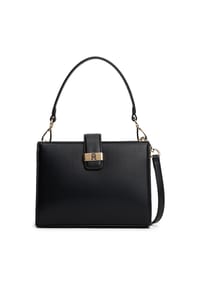 TOMMY HILFIGER - Henkeltasche, Kunstleder, für Damen - BLACK