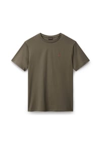 NAPAPIJRI - Herren T-Shirt - SALIS, Small Flag, Rundhals, Regular Fit, Baumwolle, einfarbig - Dunkelblau