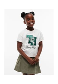 TOMMY HILFIGER - T-Shirt Crest, Rundhalsausschnitt, für Kinder - YBH WHITE