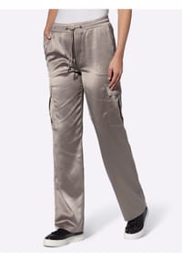 heine - Satin-Hose - schwarz