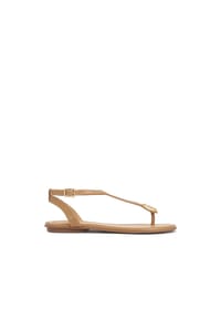 Kazar - Sandalen aus Leder mit Monogramm - Hellbraun