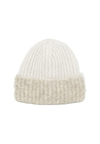 MANGUUN - Strickmütze Cortina, Umschlagbund, für Damen - BEIGE