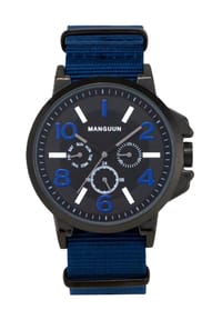 MANGUUN - Herren Armbanduhr "37223" - BLAU