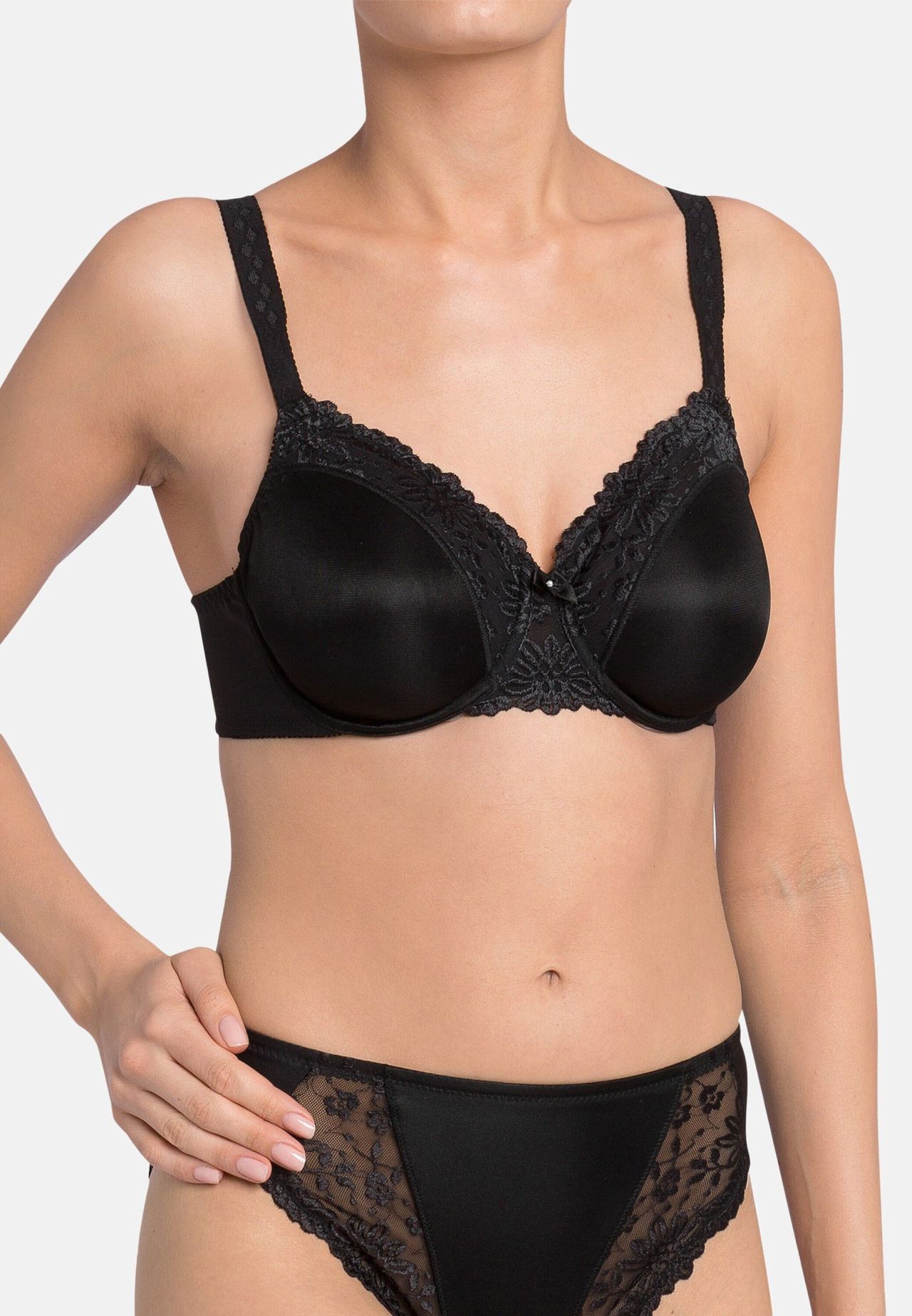 Triumph Ladyform Soft Minimizer Bh, Stickerei-Details, FüR Damen, Schwarz, 80H