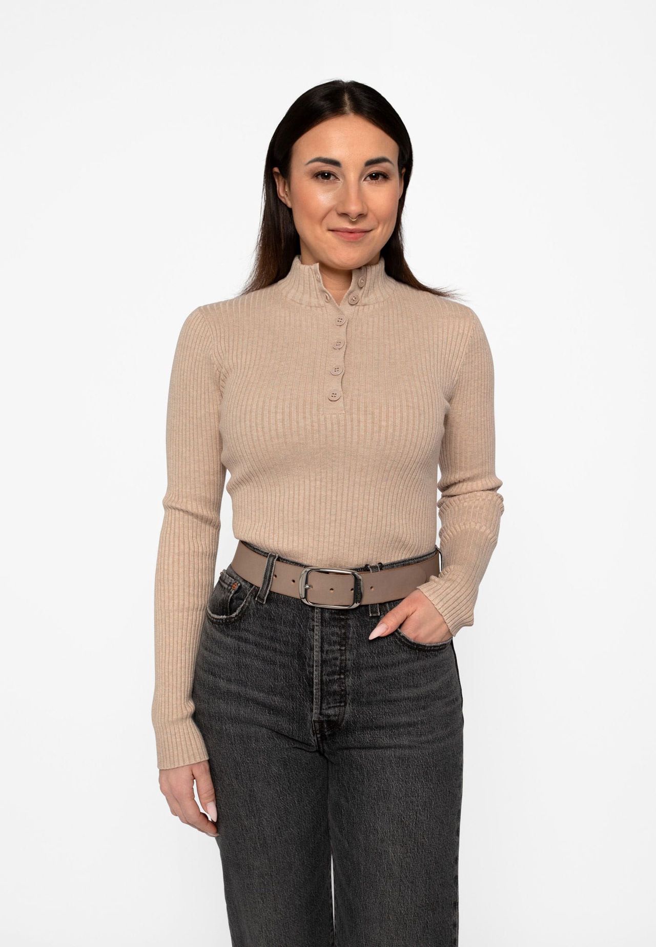 tamaris LedergüRtel, Dornschnalle, FüR Damen, Beige, 80