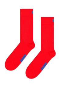 HAPPY SOCKS - Socken "Solid", Rippbündchen - 4300 RED