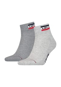 Levi's® - Base Sneakersocken, 2er-Pack, Rippbündchen, für Herren - 006 GREY COMBO