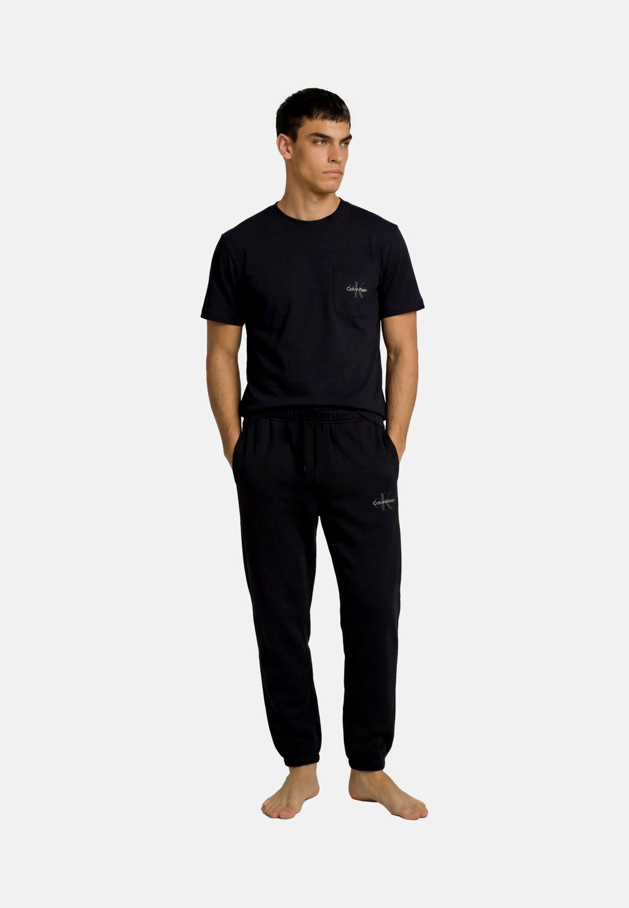 Calvin Klein Schlafanzughose, Logo, FüR Herren, Blau, M