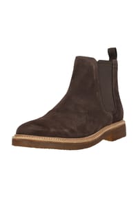 CLARKS® - Chelsea Boots Clarkdale Easy Dark Brown Suede mit Contour-Cushion-Fußbett - 5230 Dark Brown Suede