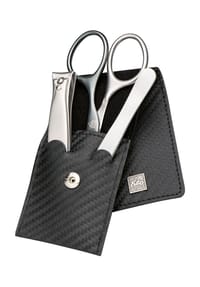 Erbe SOLINGEN® CARBON MAN - Maniküre Taschenetui, 3-tlg - CARBON
