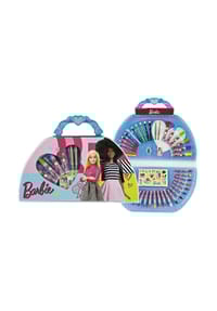 Barbie - Kreativset - Kompakter Zeichenkoffer für kleine Künstler - Bunt 38x22cm