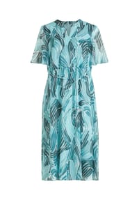 BETTY & CO - Chiffonkleid mit Flügelärmeln - Petrol/Mint