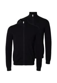 SELECTED - Strickjacke 2er Pack Berg - Schwarz