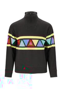 SOS - Pullover The Windbreaker im kultigen Strick-Look mit Merinowolle - 2148 Blue Graphite