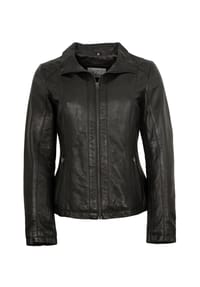 7eleven - Damen Lederjacke Lammnappa schwarz - schwarz