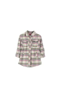 Solang - Kleid mit Karo-Muster - Hellgrau Pink