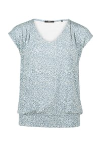 zero - T-Shirt, V-Ausschnitt, für Damen - 8811 BLAU/WEISS