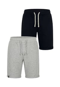 INDICODE - Shorts Sweat 2-Pack Eddy - Beetle/Black