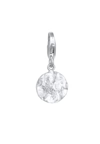 Nenalina - Charm Disc Plättchen Rund Gewellt 925 Silber - Gold