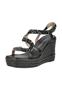 ALMA EN PENA - Leder/Textil Sandalen - Schwarz
