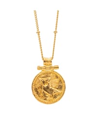 HAZE & GLORY - Halskette Münze Gans - Ra 925 Silber - Gold