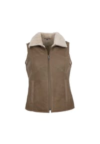 MADDOX - Damen Lammfellweste Lederweste Lammfell beige - beige