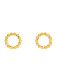 Leaf - Damen Ohrstecker, 925er Silber  - GOLD