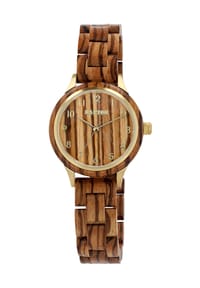 RAPTOR Raptor - Damen Quarz Armbanduhr Lenni - Mineralglas - braun-gold