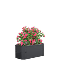 VCM. - Metall Beet rechteckig | stehender Pflanzkasten | Blumenkasten für Garten Terrasse Balkon | Blumentopf H. 16 x B. 39 x. T. 18 cm | Balora S - Grün