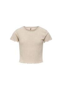 ONLY® - T-Shirt, Wellensaum, gerippt, für Kinder - 177911 BLACK