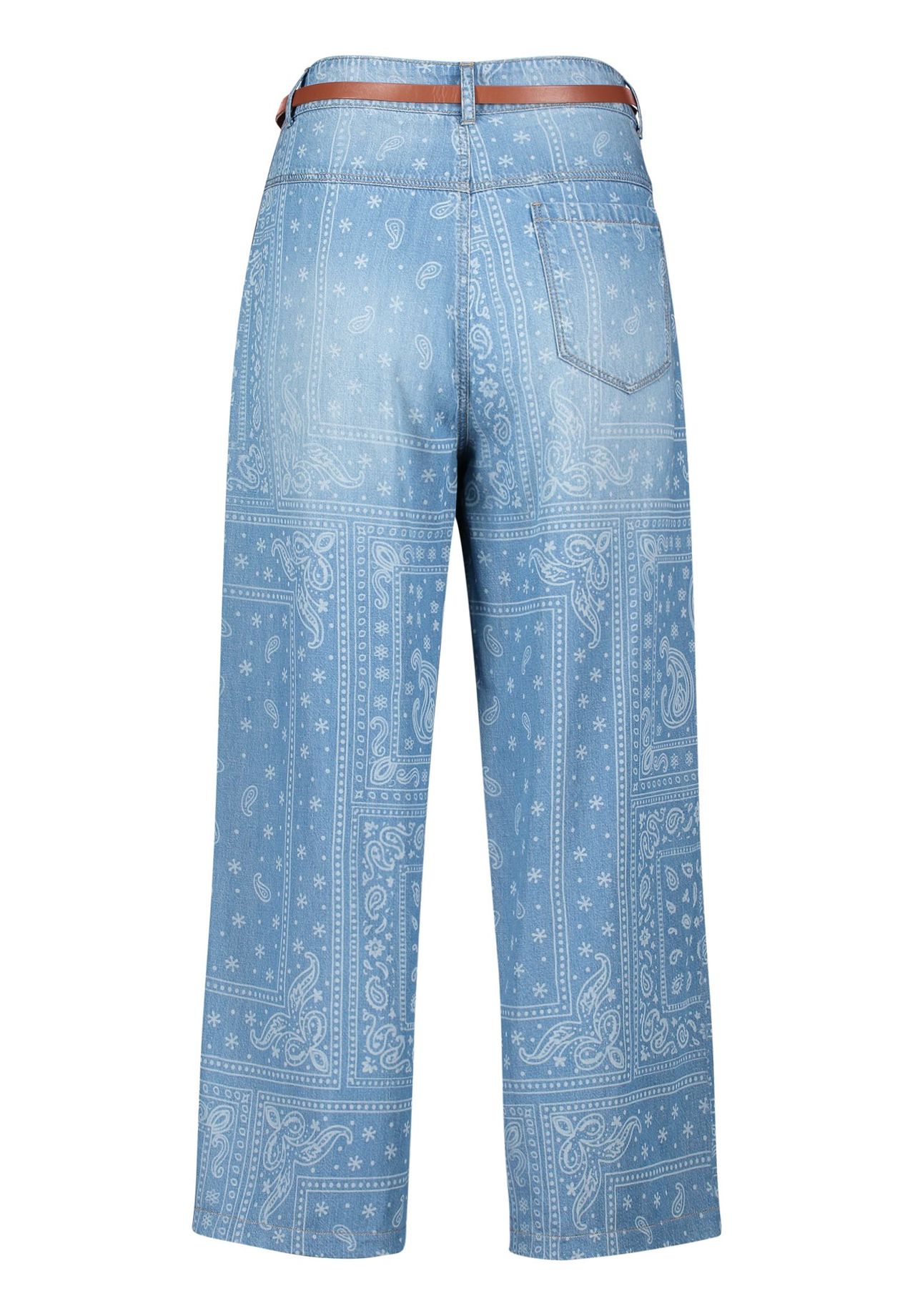 Cartoon Jeanshose, 7/8-LäNge, FüR Damen, Blau, 42