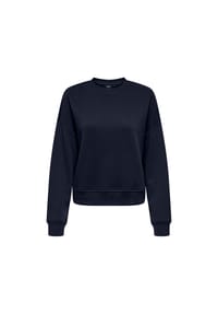 ONLY® - Damen Sweatshirt - ONLSWEAT LIFE CREW OVERSIZE SWT, Rundhals, Baumwoll-Mix - Blau