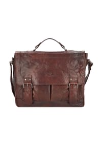 PRIDE AND SOUL Baggie - Baggie Aktentasche Leder 35 cm Laptopfach - braun