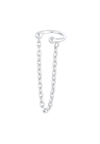 elli. - Ohrringe Earcuff Ohrklemme Mit Kettchen 925 Silber - Gold