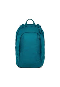 Satch AIR - Schulrucksack, Reißverschluss, Laptopfach - BLAU/GRÜN