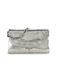 PATRIZIA PEPE - Handtasche Leder 30 cm - new silver