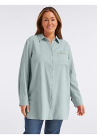 sheego - Leinenbluse - dunkeltaupe