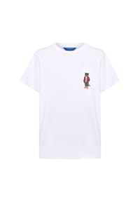 cat e lolette - Weißes T-Shirt mit Katzenmotiv - weiß