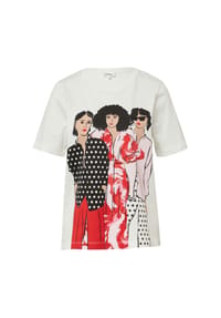 s.Oliver - T-Shirt, Baumwolle, für Damen - 02E0  WHITE