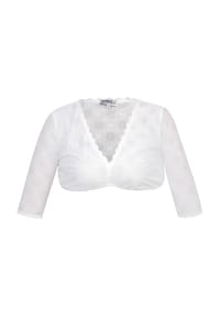 MarJo - Dirndlbluse, Spitzenbordüre, Halbarm, für Damen - 3497 OFFWHITE