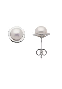 Adelia's - Damen Silber Schmuck 925 Silber Ohrringe  Ohrstecker mit Süßwasser Zuchtperle - silber