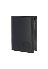 oxmox® Leather - Leather Geldbörse RFID Schutz Leder 13 cm - schwarz-circle bloom