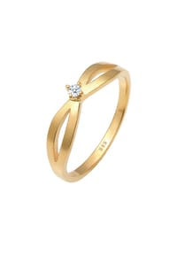 elli. DIAMONDS - Ring Verlobung Vintage Diamant (0.03 Ct.) 585 Gelbgold - Gold
