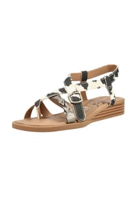 Blowfish® MALIBU - Lederimitat Sandalen - Schwarz/Weiß