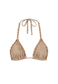 MODA MINX - Bikinioberteil mit tollen Muschel-Elementen - Stone