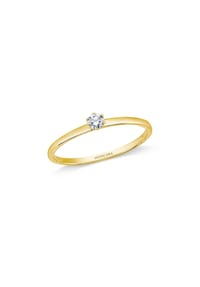 MONCARA - Damen Ring, 375er Gold, 1 Diamant; ca. 0,10 Karat - Gelbgold